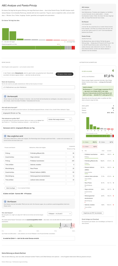 Vorschau: ABC-Analyse und Pareto-Prinzip