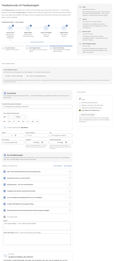 Vorschau: Feedbackrunde mit Feedbackregeln