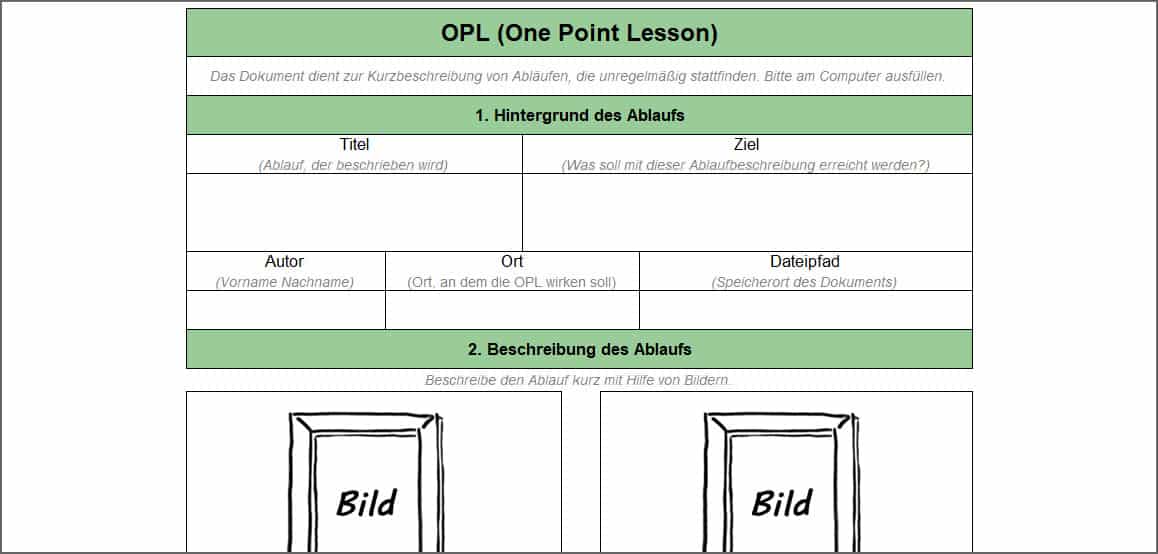 OPL (One Point Lesson)