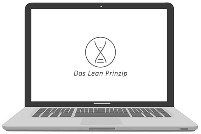 Laptop mit dem Logo von DasLeanPrinzip.de