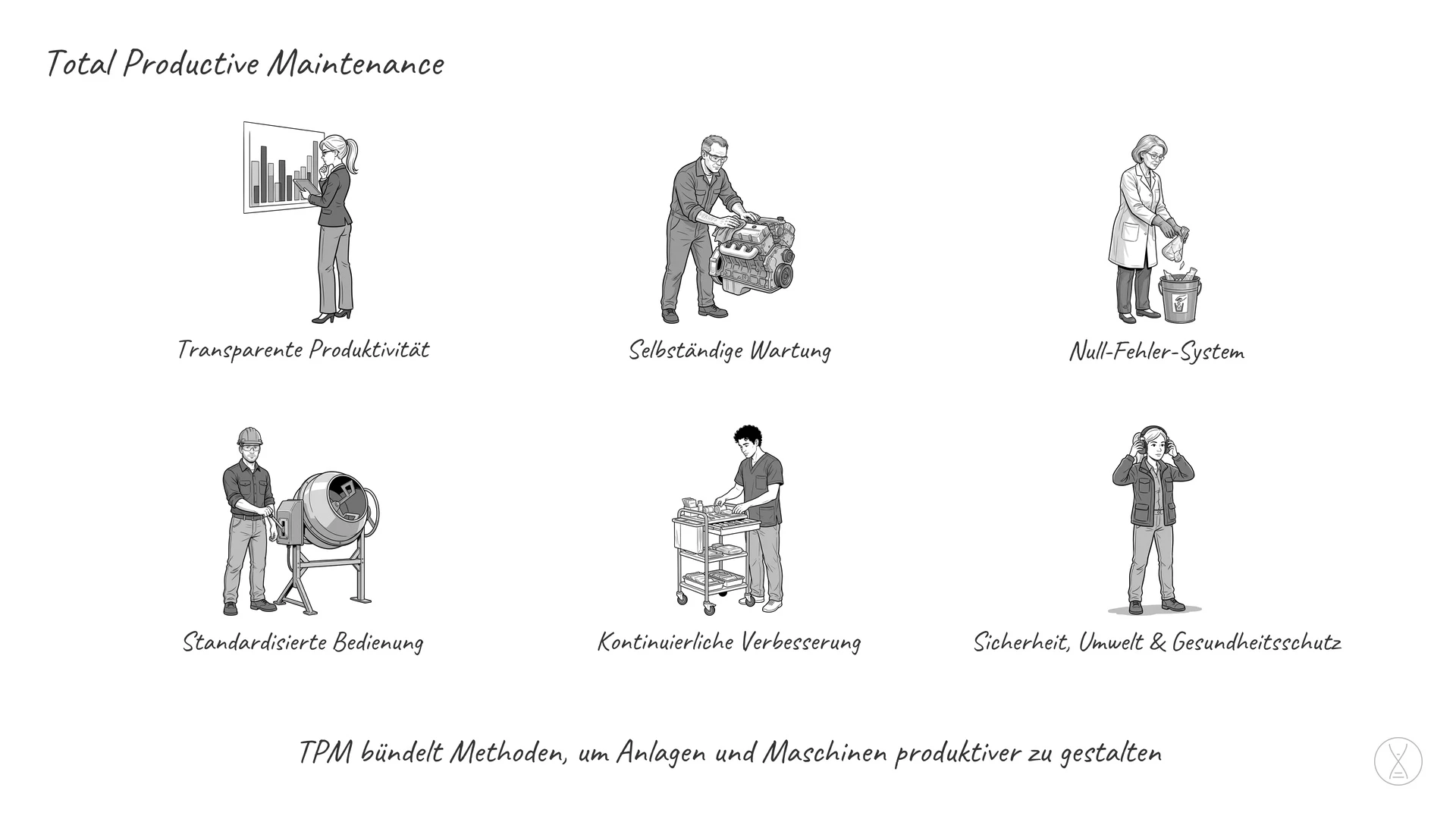 Total Productive Maintenance: eine Bündelung von Methoden und Strategien, um Maschinen und Anlagen in Unternehmen